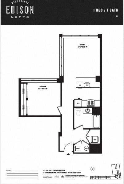 a floor plan of a bedroom apartment